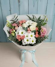 Букет цветов из:  Розы, Лизиантусы и Хризантемы #REPLACE_PRED# Шахунье