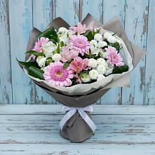 Букет цветов из:  Герберы, Альстромерии и Хризантемы в Шахунье