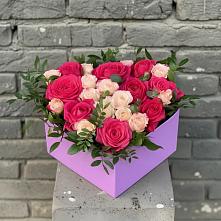 Цветочная композиция из Розы в коробке в Шахунье