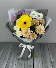 Букет цветов из:  Розы, Герберы и Хризантемы #REPLACE_PRED# Шахунье