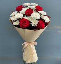 Букет цветов из:  Розы и Хризантемы в Шахунье
