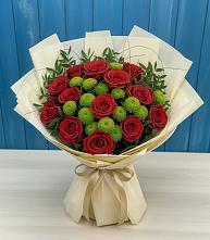 Букет цветов из:  Розы и Хризантемы #REPLACE_PRED# Шахунье