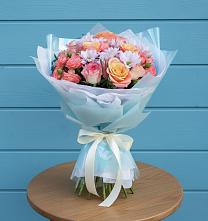 Букет цветов из:  Хризантемы и Розы в Шахунье