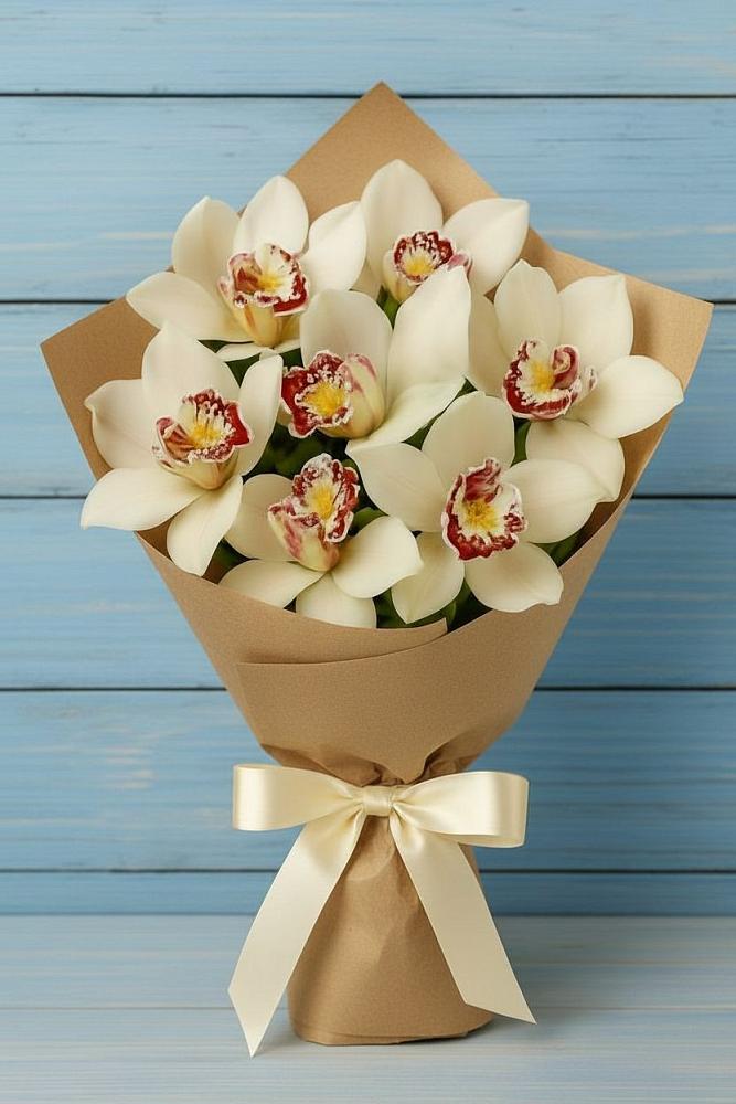 Букет цветов из: Орхидеи и Розы в Шахунье