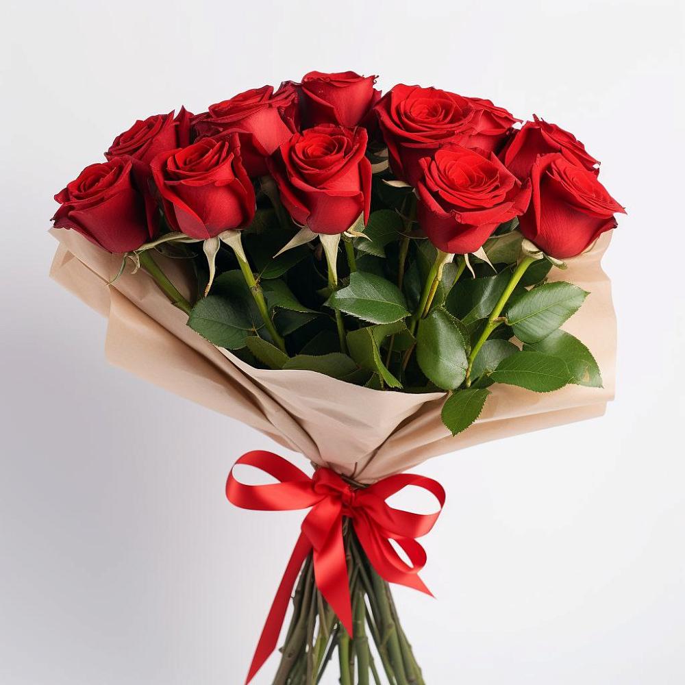 Букет 11 Красных роз Эдлесс Лав в Шахунье