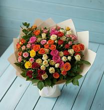 Букет Микс из разноцветных кустовых роз #REPLACE_PRED# Шахунье